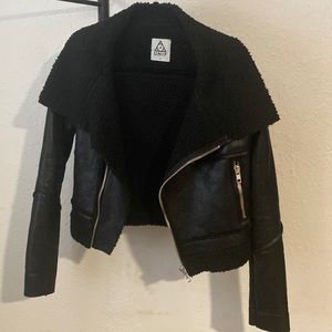 UNIF shearling aviator jacket